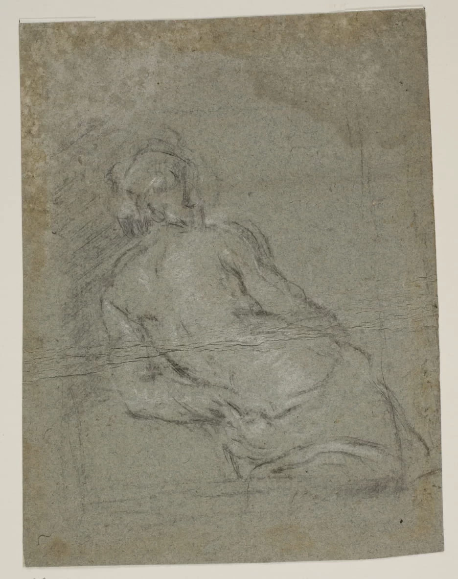Francesco Bassano-166-Figura femminile seminuda - Statens Museum for Kunst
